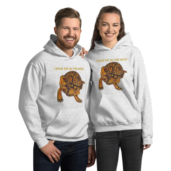 Leave Me in The Wild Box Turtle Original Artwork Unisex Hoodie - Image 11