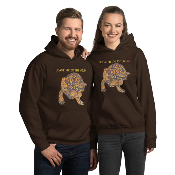 Leave Me in The Wild Box Turtle Original Artwork Unisex Hoodie - Image 4