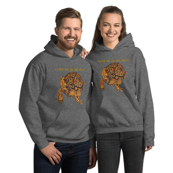 Leave Me in The Wild Box Turtle Original Artwork Unisex Hoodie - Image 6