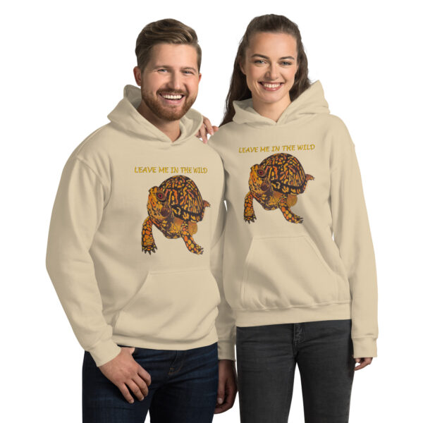 Leave Me in The Wild Box Turtle Original Artwork Unisex Hoodie - Image 9