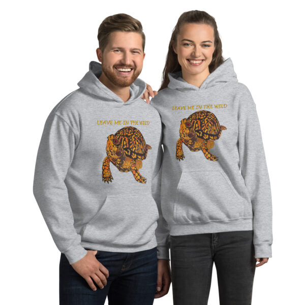 Leave Me in The Wild Box Turtle Original Artwork Unisex Hoodie - Image 8